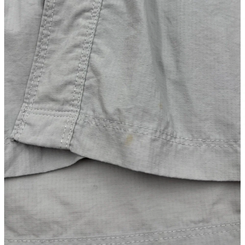 The North‎ Face Men's XXL Nylon Gray Long Sleeve Button Down Fishing Shirt